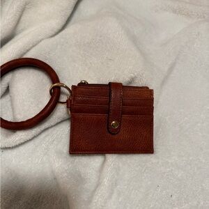 Elegant Brown Leather Card Holder